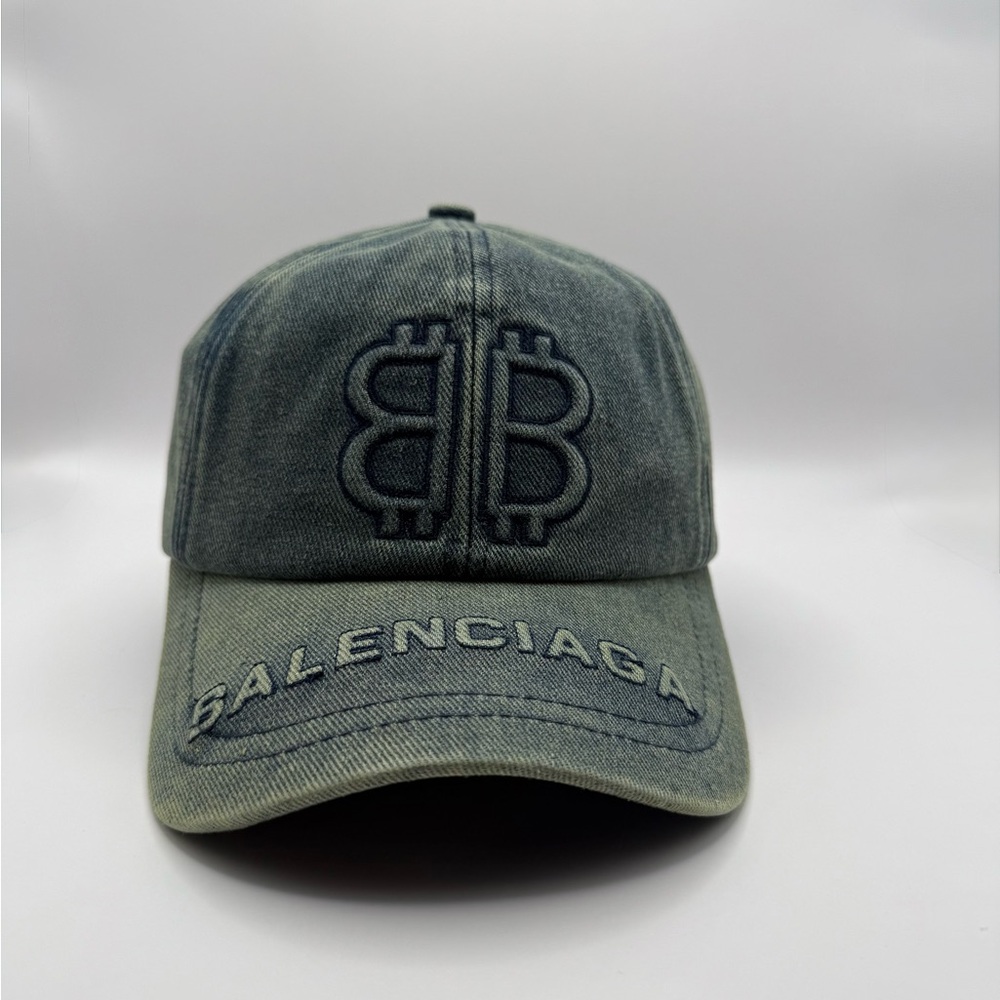 NEW Blue embossed Denim Baseball Cap